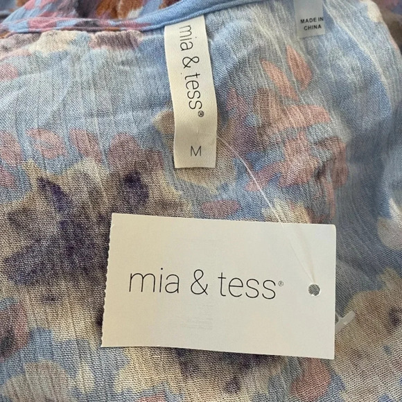 NWT Mia & Tess Floral‎ Long Wrap Dress Womens Size Medium (1236) - Picture 4 of 6